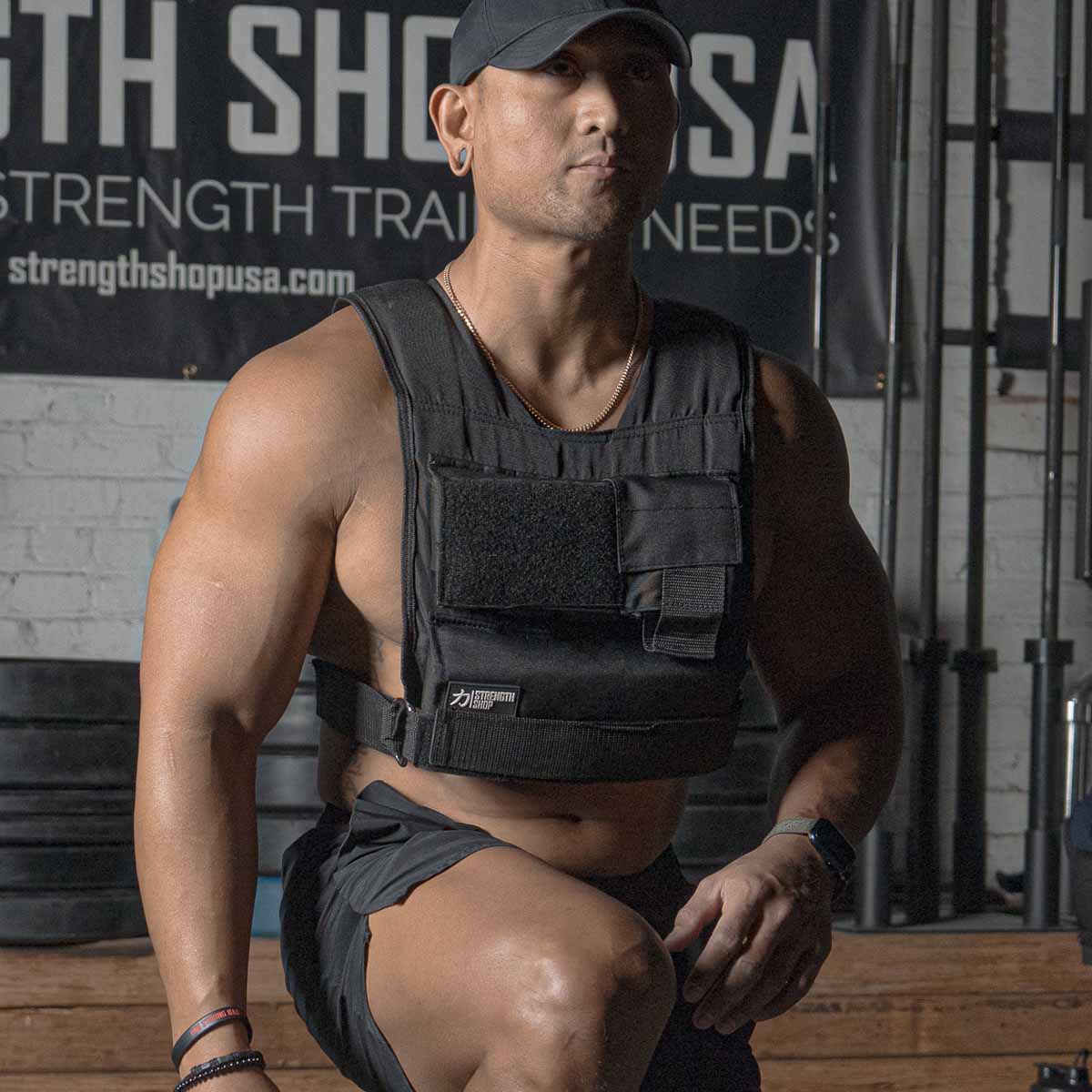 B-WARE Heavy Duty Weighted Vest Adjustable - 20KG - Strength Shop