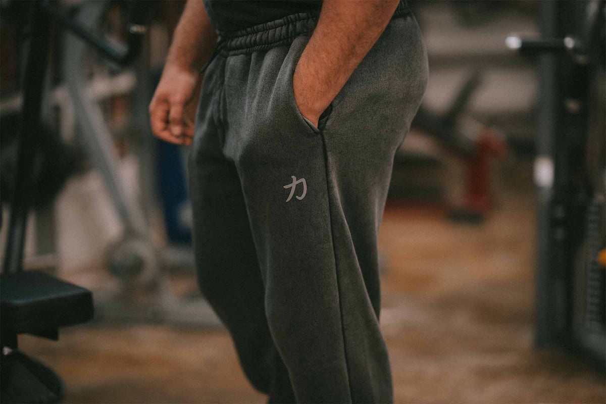 Home of Strength - Joggers, Stone-Washed Grey - Strength Shop