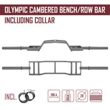 B-WARE Olympic Cambered Bench/Row Bar - 20KG - Strength Shop