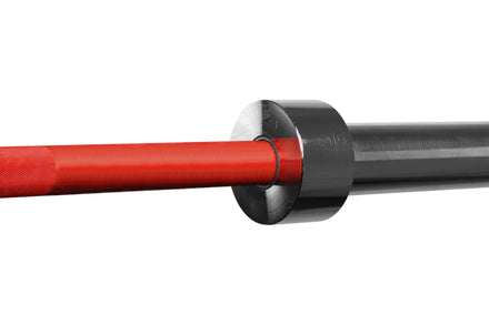 Original Texas Deadlift Bar - Chrome Sleeves, Red Bar - Strength Shop