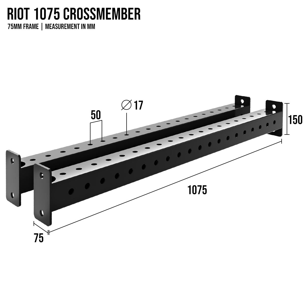 B-WARE Riot MRR 75 | Crossmembers - Strength Shop
