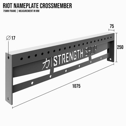 B-WARE Riot MRR 75 | Nameplate Crossmember - Strength Shop