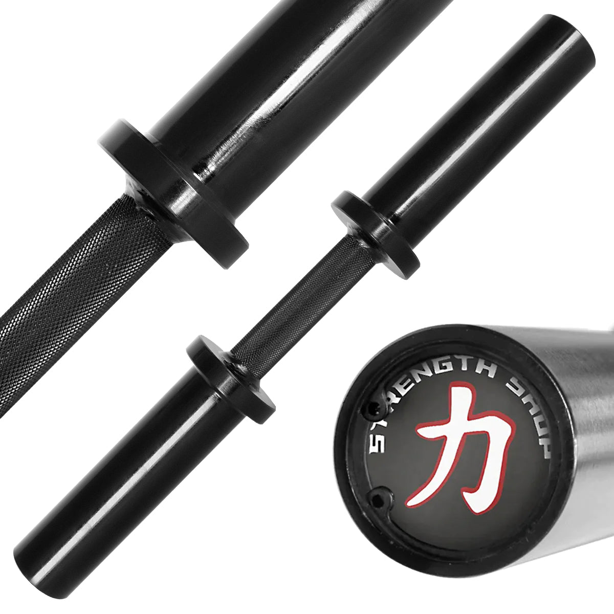 Olympic Dumbbell Handle with Fixed Sleeves - Strength Shop