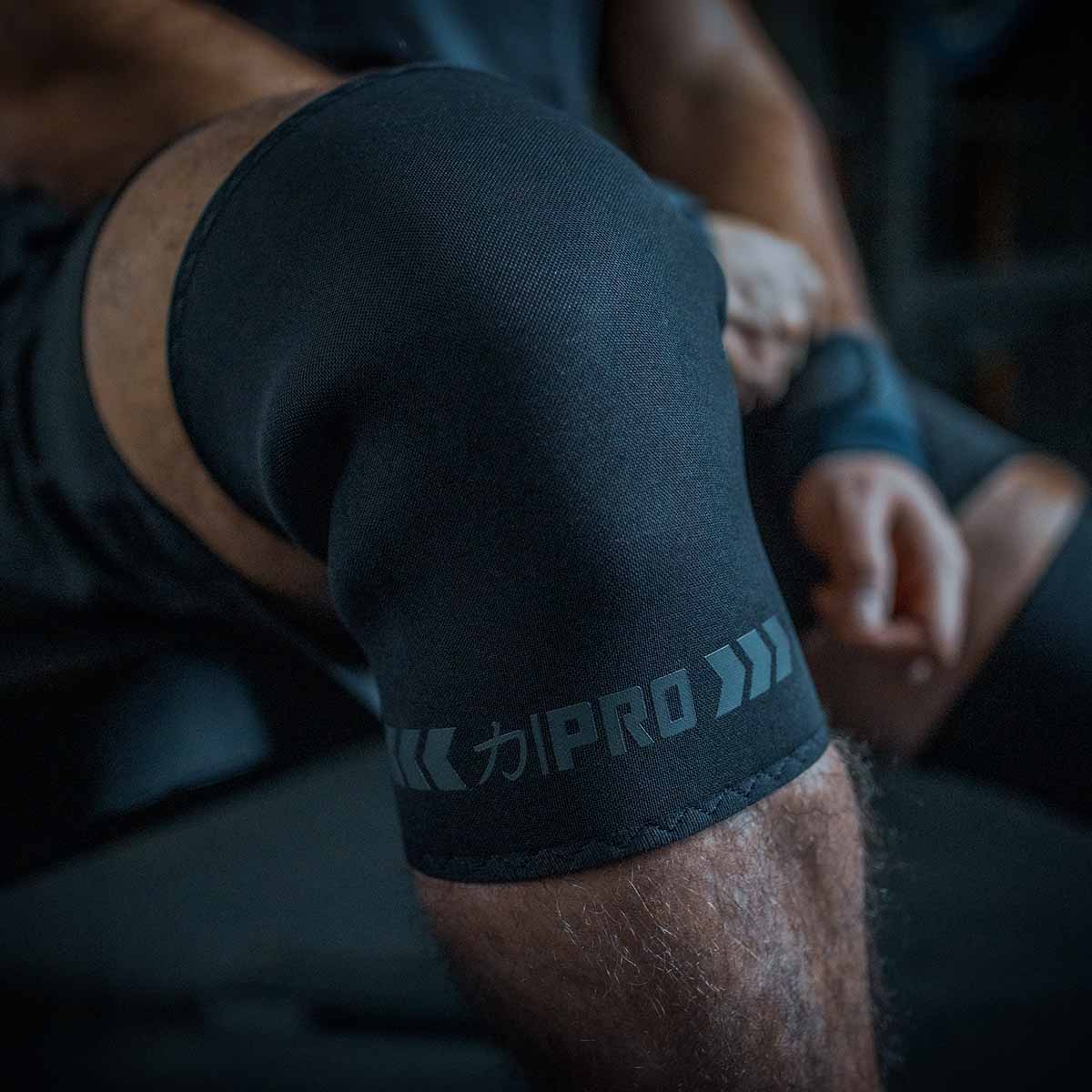 Lifter wearing Strength Shop 7mm Inferno PRO knee sleeves