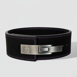 Black w/ Purple Stitching Lever Belt, 10mm - IPF Approved - Strength Shop