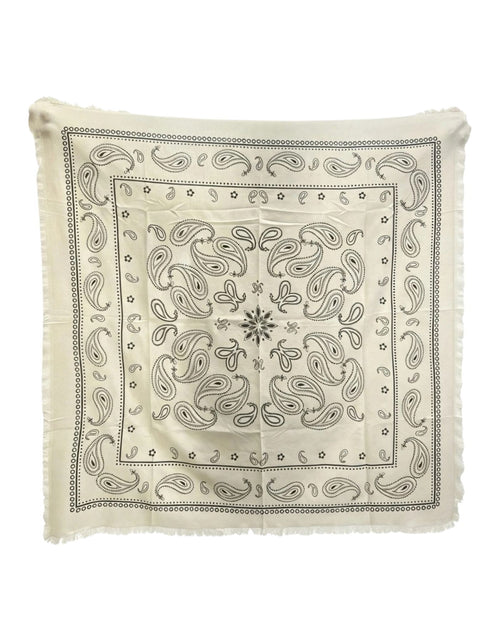 Lineta quadratisches Tuch mit Paisley-Muster in taupe aus 70 % Viskose und 30 % Wolle, 135 × 135 cm
