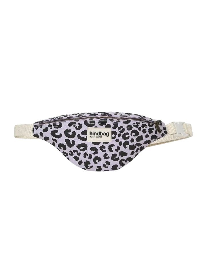 Fanny Pack Kids Augustin von Hindbag in Blush, GOTS-zertifizierte Bio-Baumwolle, Bauchtasche mit verstellbarem Gurt und Clip für Kinder von 4 bis 10 Jahren.