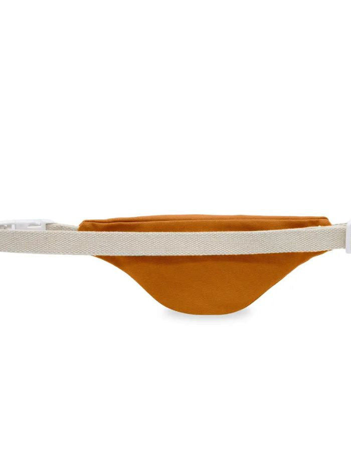 Fanny Pack Kids Augustin von Hindbag in Siena, GOTS-zertifizierte Bio-Baumwolle, Bauchtasche mit verstellbarem Gurt und Clip für Kinder von 4 bis 10 Jahren.