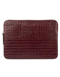  O MY BAG Laptophülle Croco Cherry Red – elegante Laptop Sleeve für 13”/14” mit Croco-Prägung und Innenriemen.