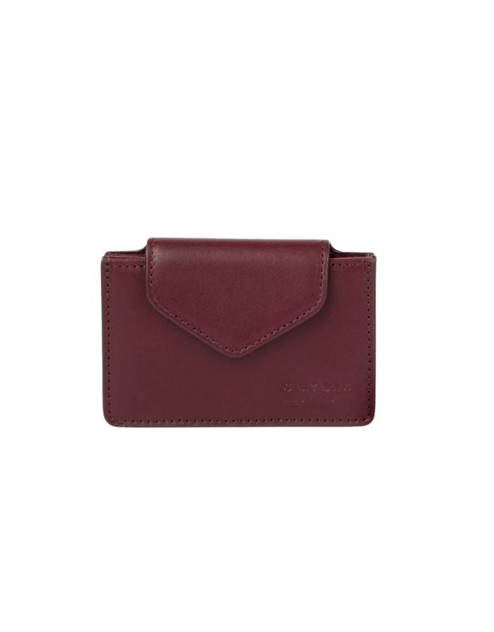  O MY BAG Harmonica Wallet Classic Leather Cherry Red – kompaktes Portemonnaie mit Akkordeon-Fächern und Münzfach.