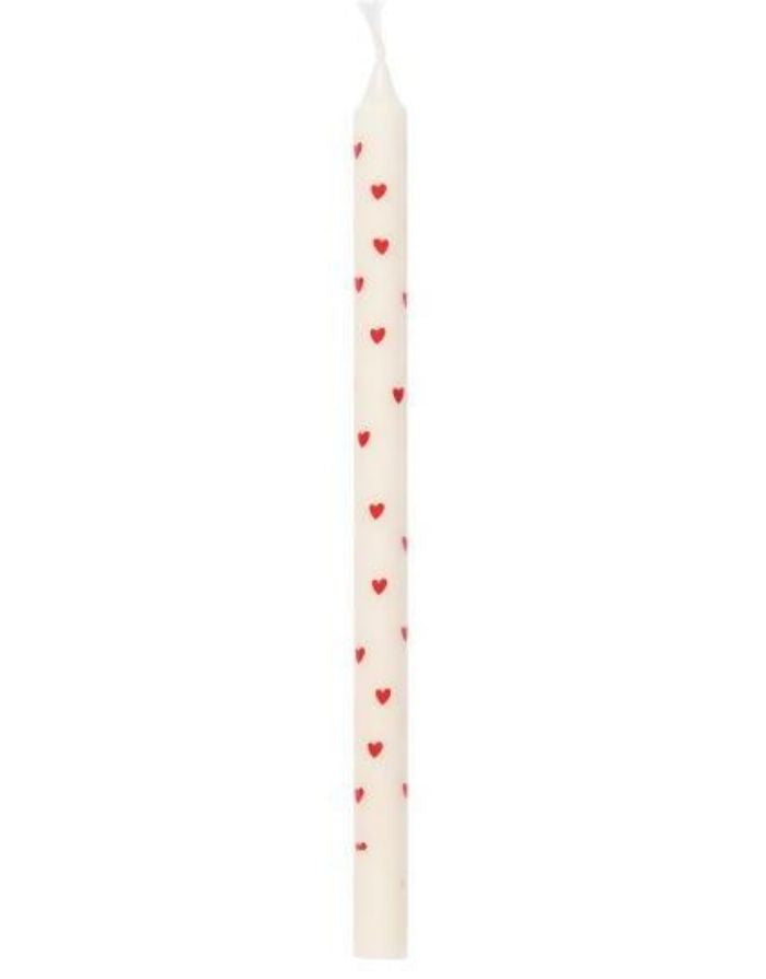 Kerze ø 1,3cm H20cm I Herzen Rot
