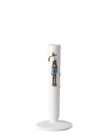 Hammershøi Christmas Kerzenständer H20 cm von Kähler aus Irdenware mit Hammershøi-Rillen und weihnachtlichen Motiven – eleganter Blickfang für Fensterbank, Tisch und Wohnraum.
