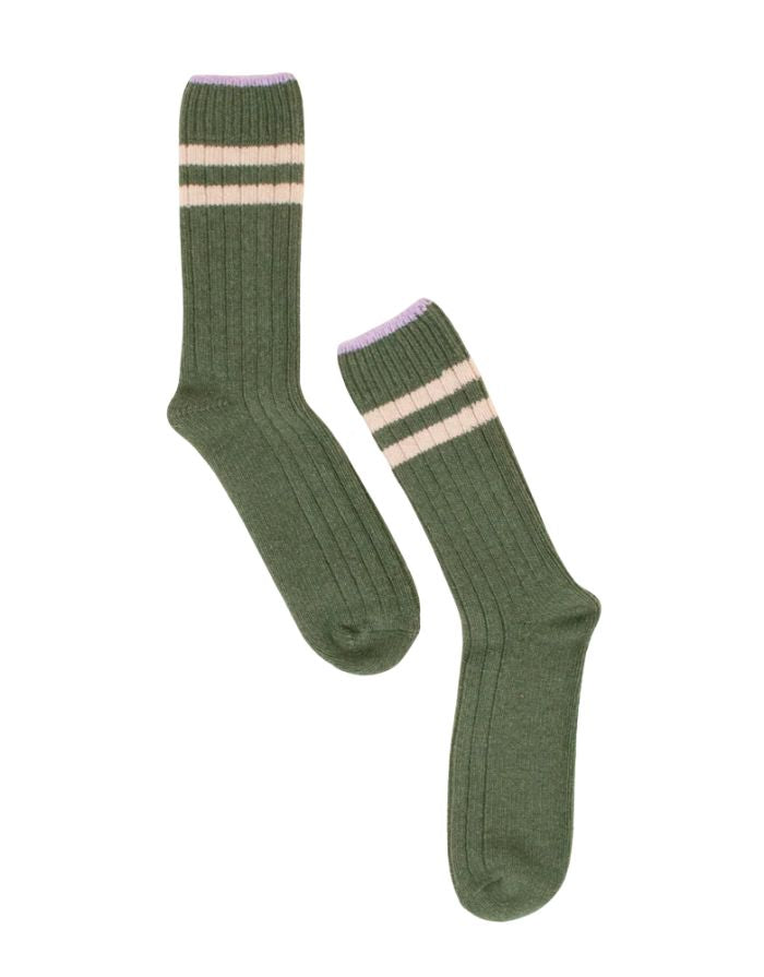 Popeia Stricksocken Wolle I Grün