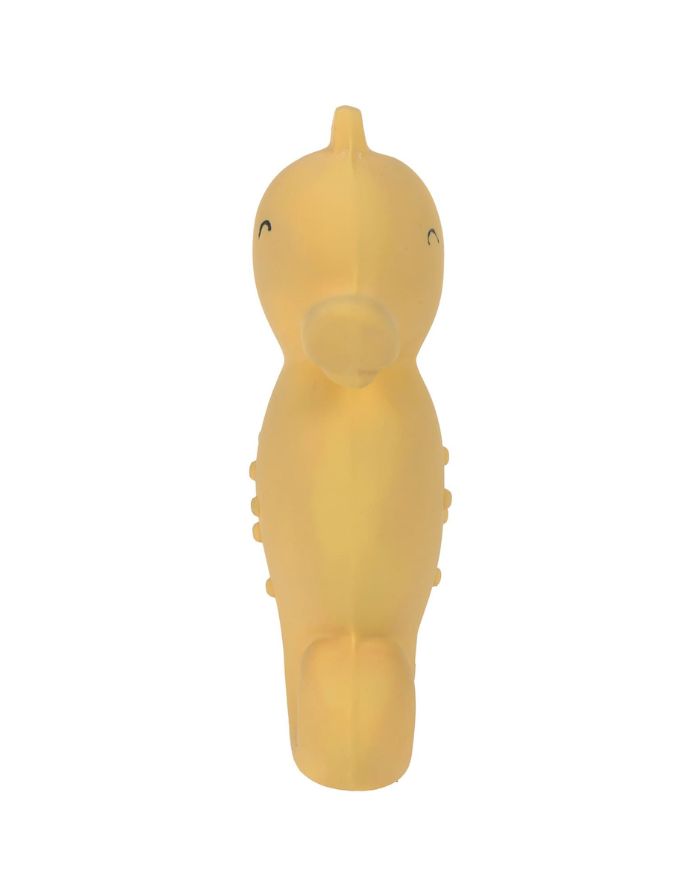 LÄSSIG Badewannenspielzeug Seepferd aus BPA-freiem Naturkautschuk, weiche Form, integrierte Rassel, ideal für Babys und Kleinkinder, für Badewanne und Dusche.