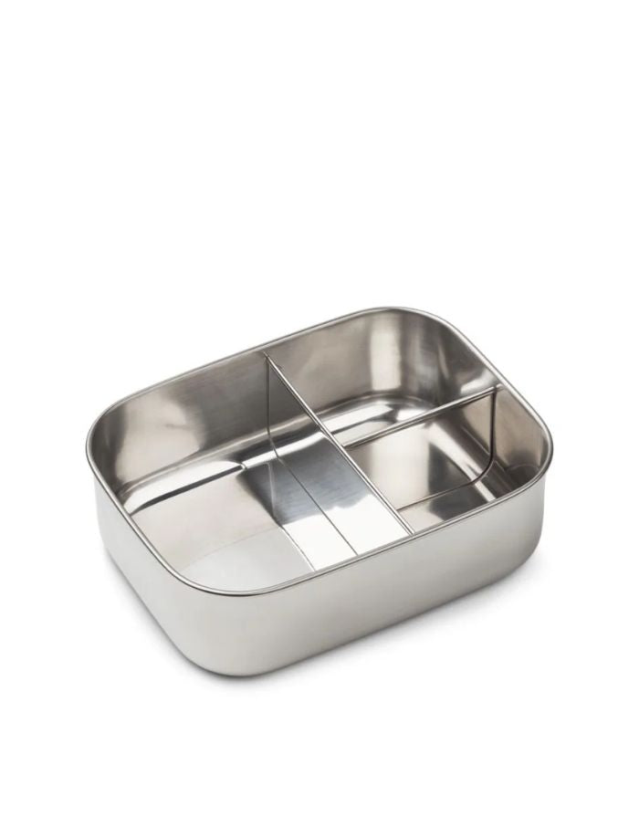  Liewood Arthur Lunchbox Arctic Sea/Ocean View aus Edelstahl mit flexiblem Silikondeckel und drei Fächern.