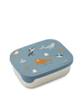 Liewood Arthur Lunchbox Arctic Sea/Ocean View aus Edelstahl mit flexiblem Silikondeckel und drei Fächern.
