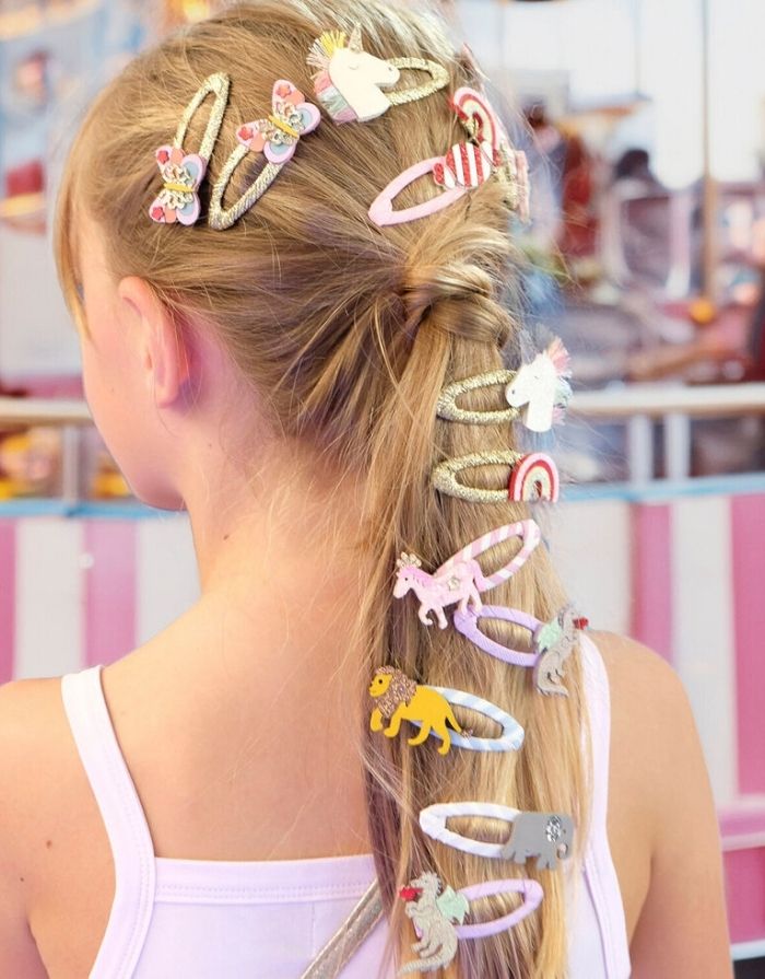 Haarspangen 2-er Set I Party Animals Stripy