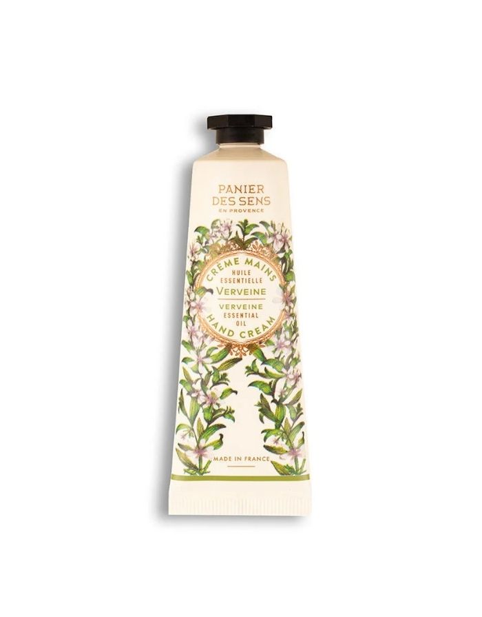 Belebende Verbene Handcreme 30ml von Panier Des Sens, Mini-Handcreme mit Sheabutter, Olivenöl und ätherischem Verbenaöl für hydratisierte und zart duftende Hände.