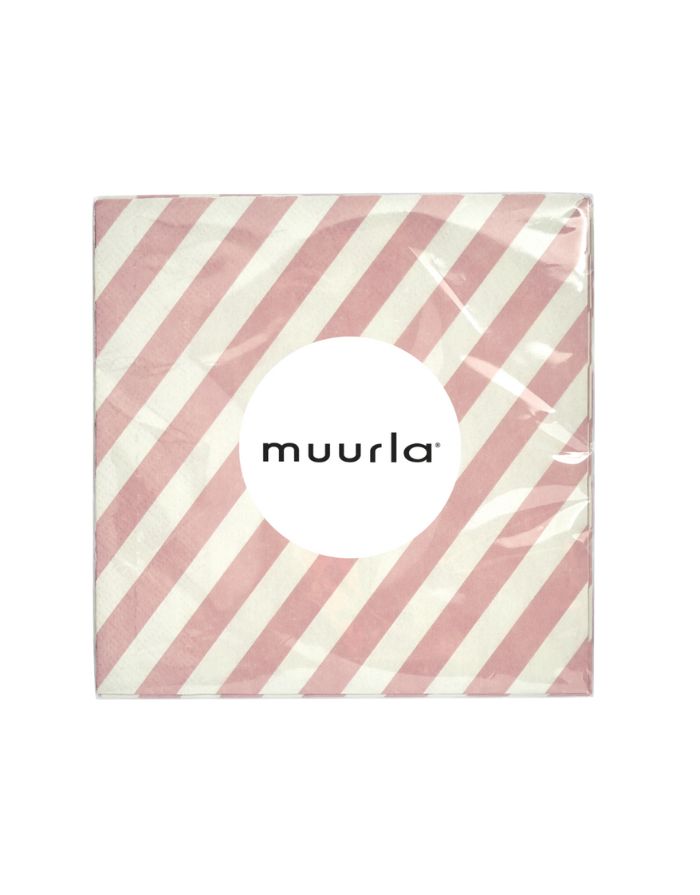 Servietten Coffee von Muurla, 25 x 25 cm, 3-lagig, FSC- und Rainforest-Alliance-zertifiziert, 20 Stück pro Packung, Checks & Stripes Design