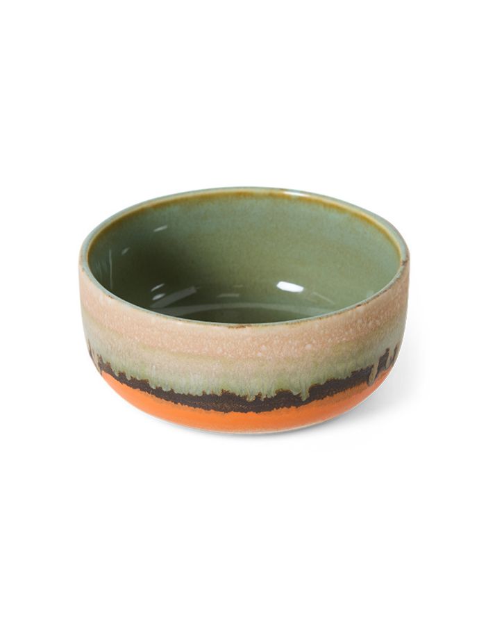 70s Ceramics Dessert Bowl Cove Burst mit individuellem handbemalten Finish