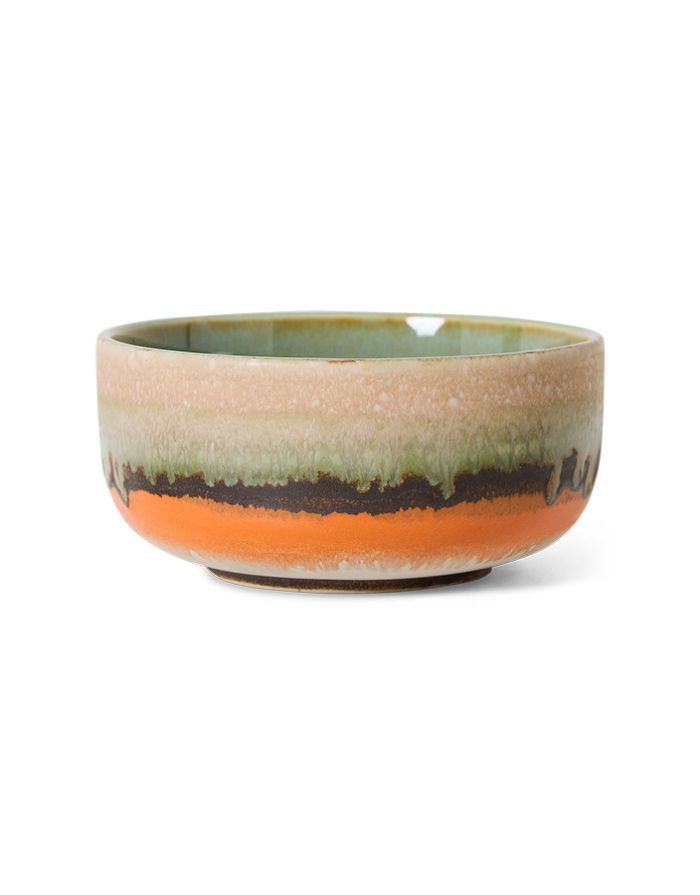 70s Ceramics Dessert Bowl Cove Burst mit individuellem handbemalten Finish