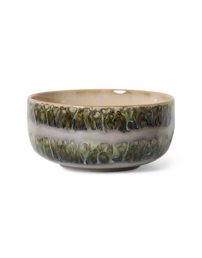 0s Ceramics Dessert Bowl Cove Fern mit individuellem handbemalten Finish
