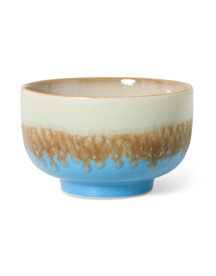 Noodle Schale Azure von hkliving – handgefertigte Steingut-Schale in klarem Blauton, Ø 13,5 cm