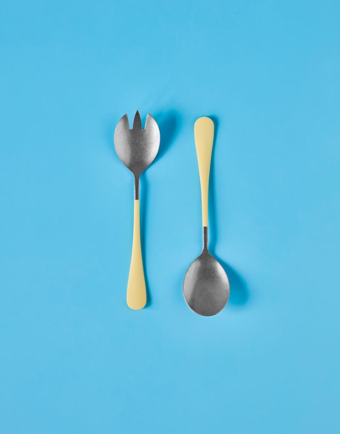 House Doctor Salatbesteck Serv Gelb – 2-teiliges Set aus Edelstahl