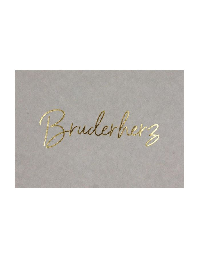 Postkarte I Bruderherz - grau