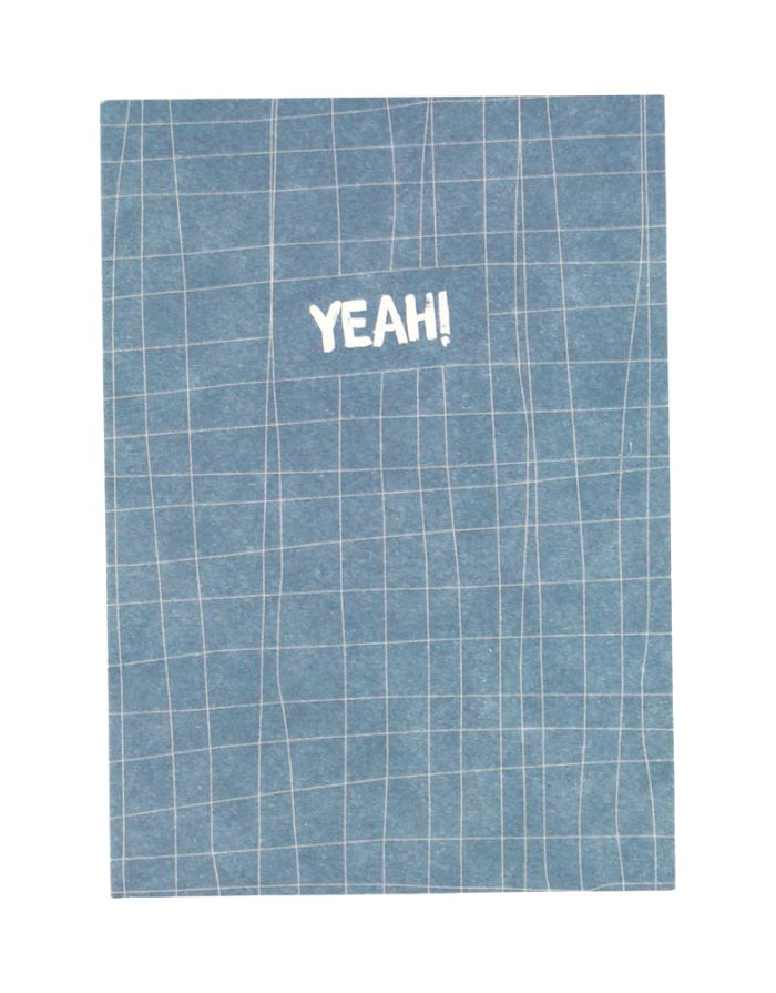 Postkarte I Yeah - Fäden Blau