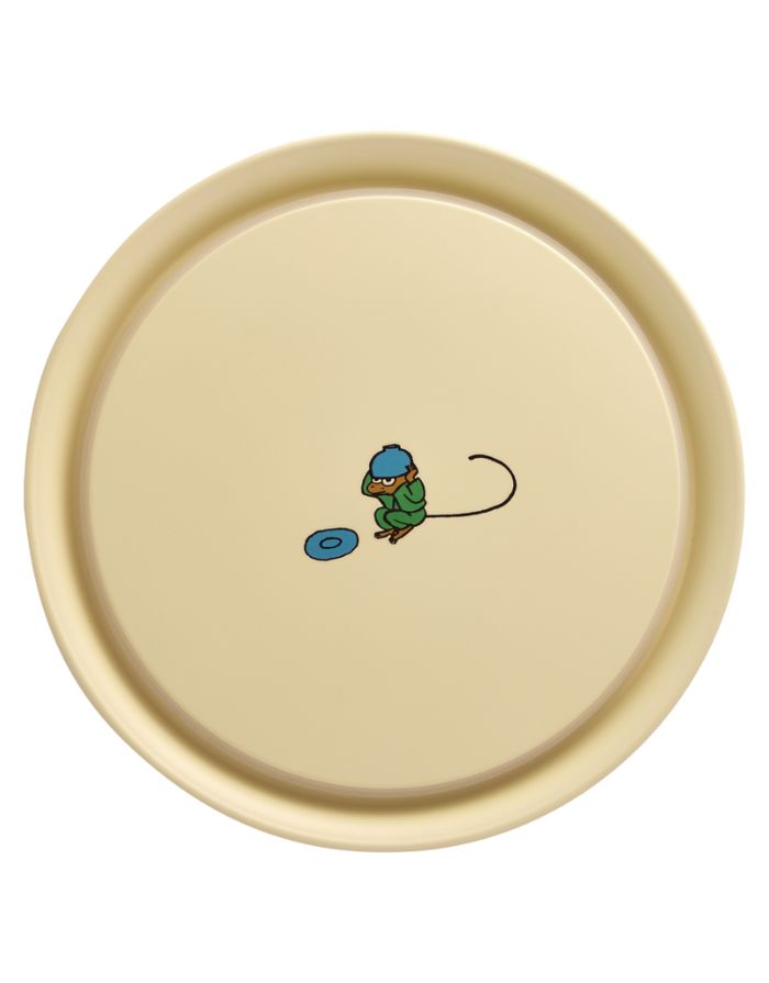 Kuchenplatte mit Deckel Pippi Langstrumpf von Muurla, runde Platte aus Stahl mit Haube und Pippi-Motiv, ideal für Torten und Geburtstage