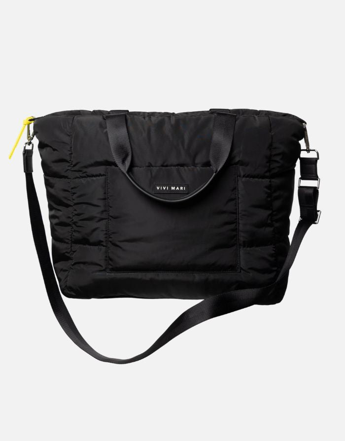 Padded Tote Bag Large I Black
