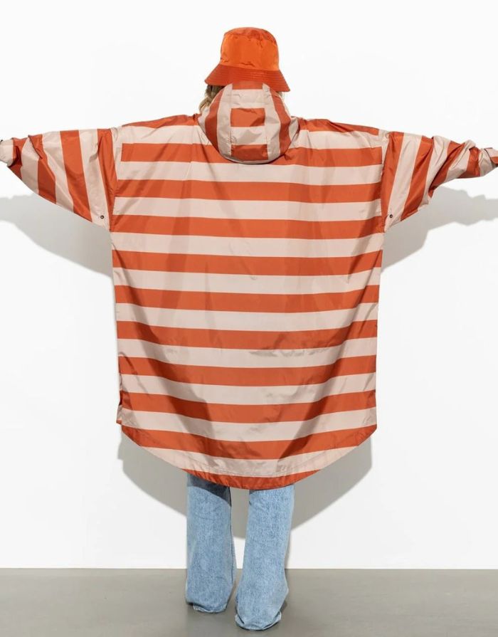 Raincoat I Bold Stripes Cinnamon/Latte
