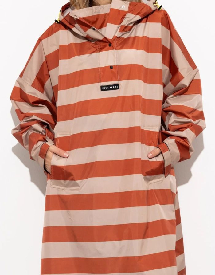 Raincoat I Bold Stripes Cinnamon/Latte