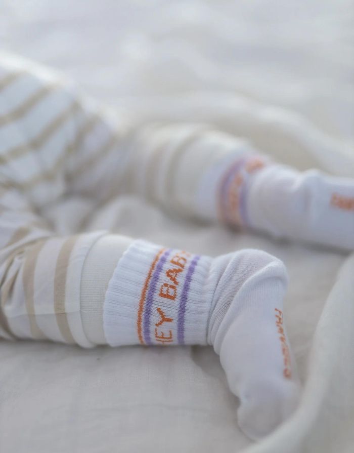 Socken Hey Baby I Lavender/Orange