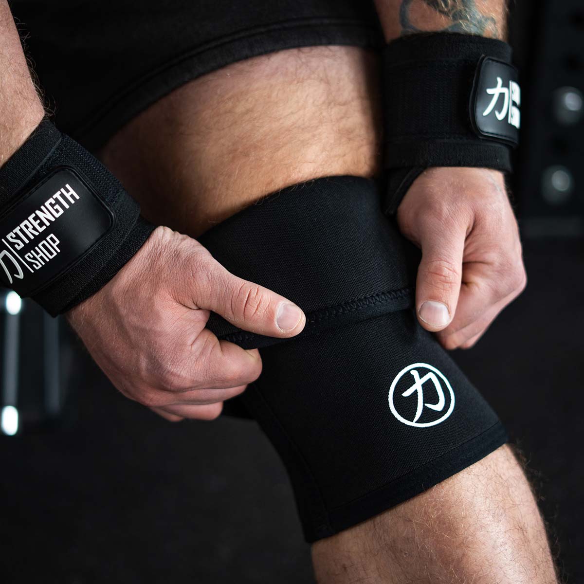Strength Shop 7mm Inferno Neoprene Knee Sleeves - Black - IPF Approved (Pair) - Strength Shop