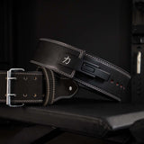 Embossed Black Lever Belt, 13mm - IPF Approved - Strength Shop