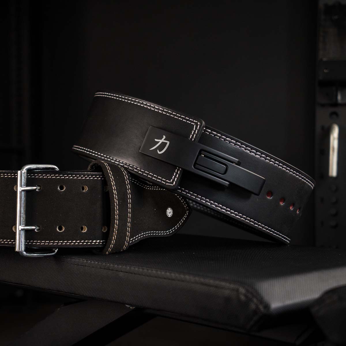 Embossed Black Lever Belt, 13mm - IPF Approved - Strength Shop