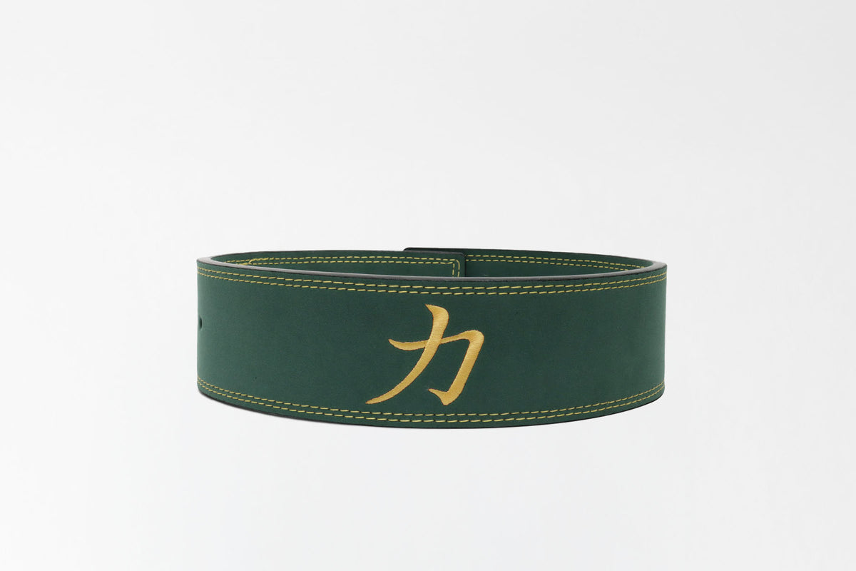 Vintage Green Lever Belt, 13mm - IPF Approved - Strength Shop