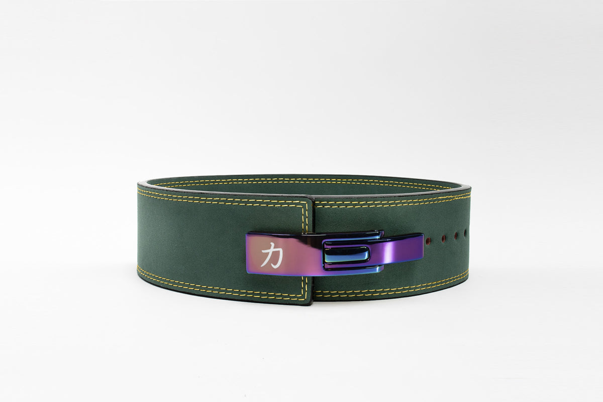Vintage Green Lever Belt, 13mm - IPF Approved - Strength Shop