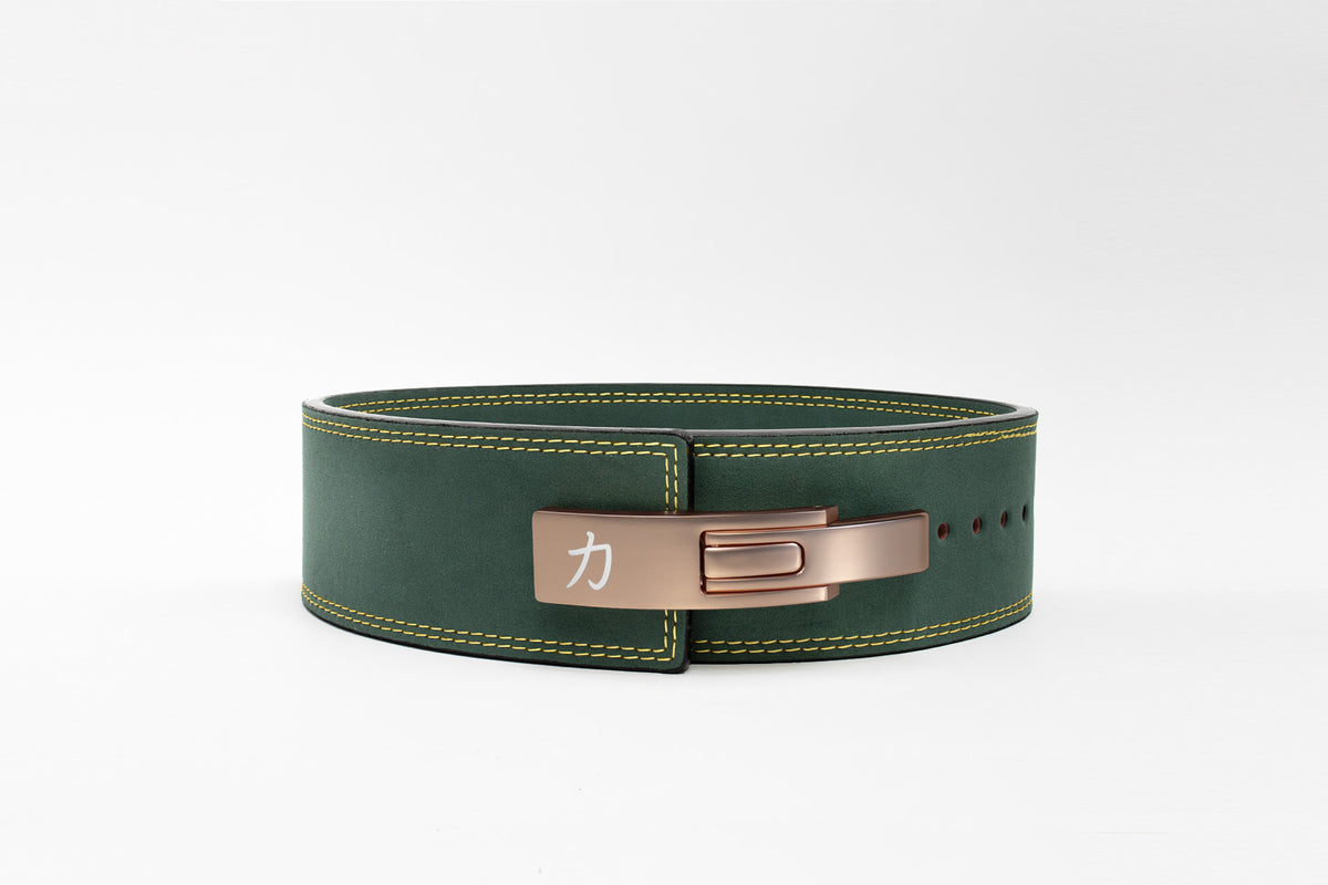 Vintage Green Lever Belt, 13mm - IPF Approved - Strength Shop