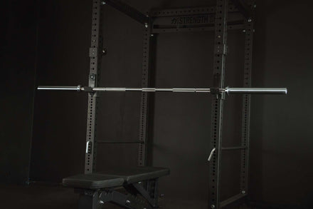 Riot Training Bastard Power Bar, 20 kg - Calibrated - Stainless Steel (Square Knurl) IPF approved - Strength Shop