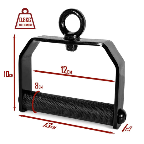 B-WARE 360° Rotating Handles - Knurled /w Heavy-Duty Carabiner - Strength Shop