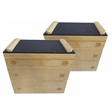 Wooden Jerk Blocks - 2 Blocks - Strength Shop