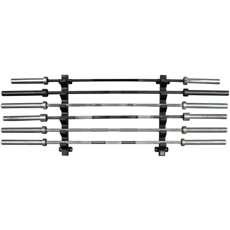 Wall Mountable Horizontal Bar Holder - 6 Bars - Strength Shop