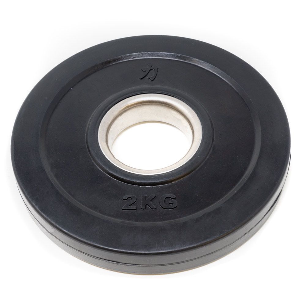 Rubber Coated Plates - Black, 1.25kg-5kg - Strength Shop