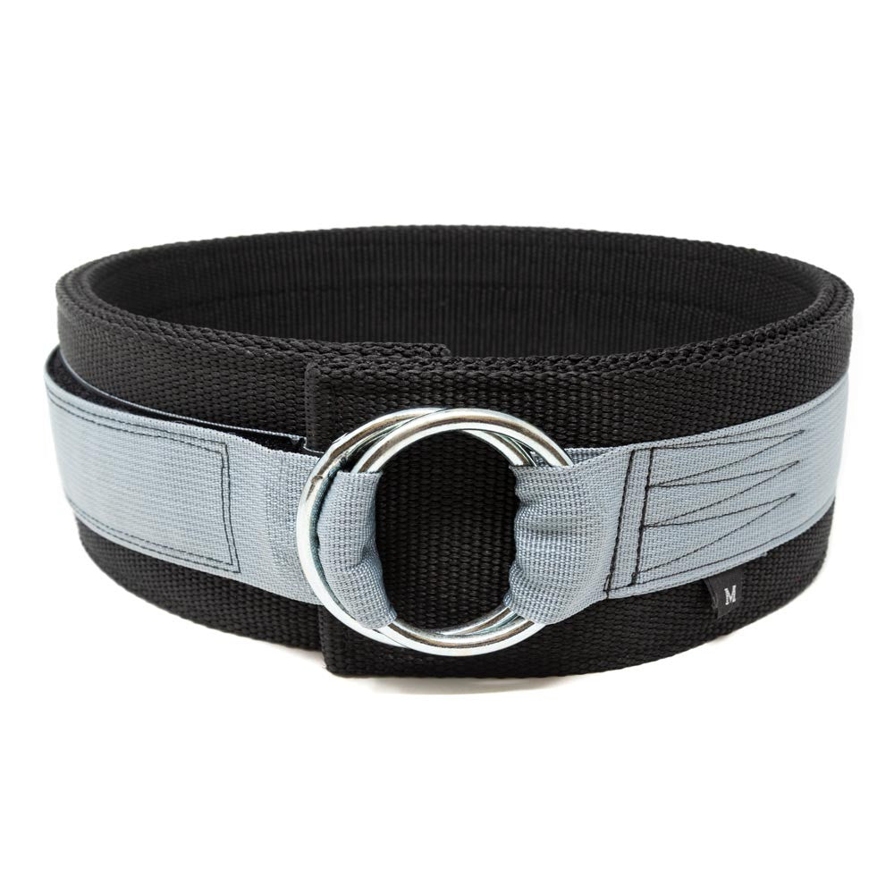 Webbing Deadlift Belt / Back Support Grey/Black - Strength Shop