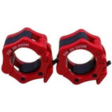 Olympic Flip Lock Collars - Red (Pair) - Strength Shop